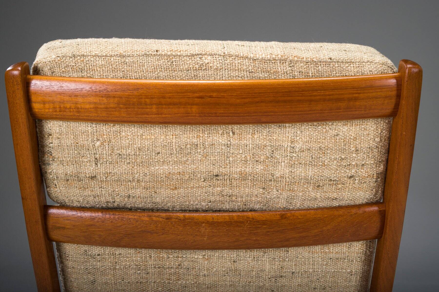 Ensemble de fauteuil à dossier haut et ottoman Senator en teck par Ole Wanscher pour Poul Jeppesen Collectors, Cado, années 1960