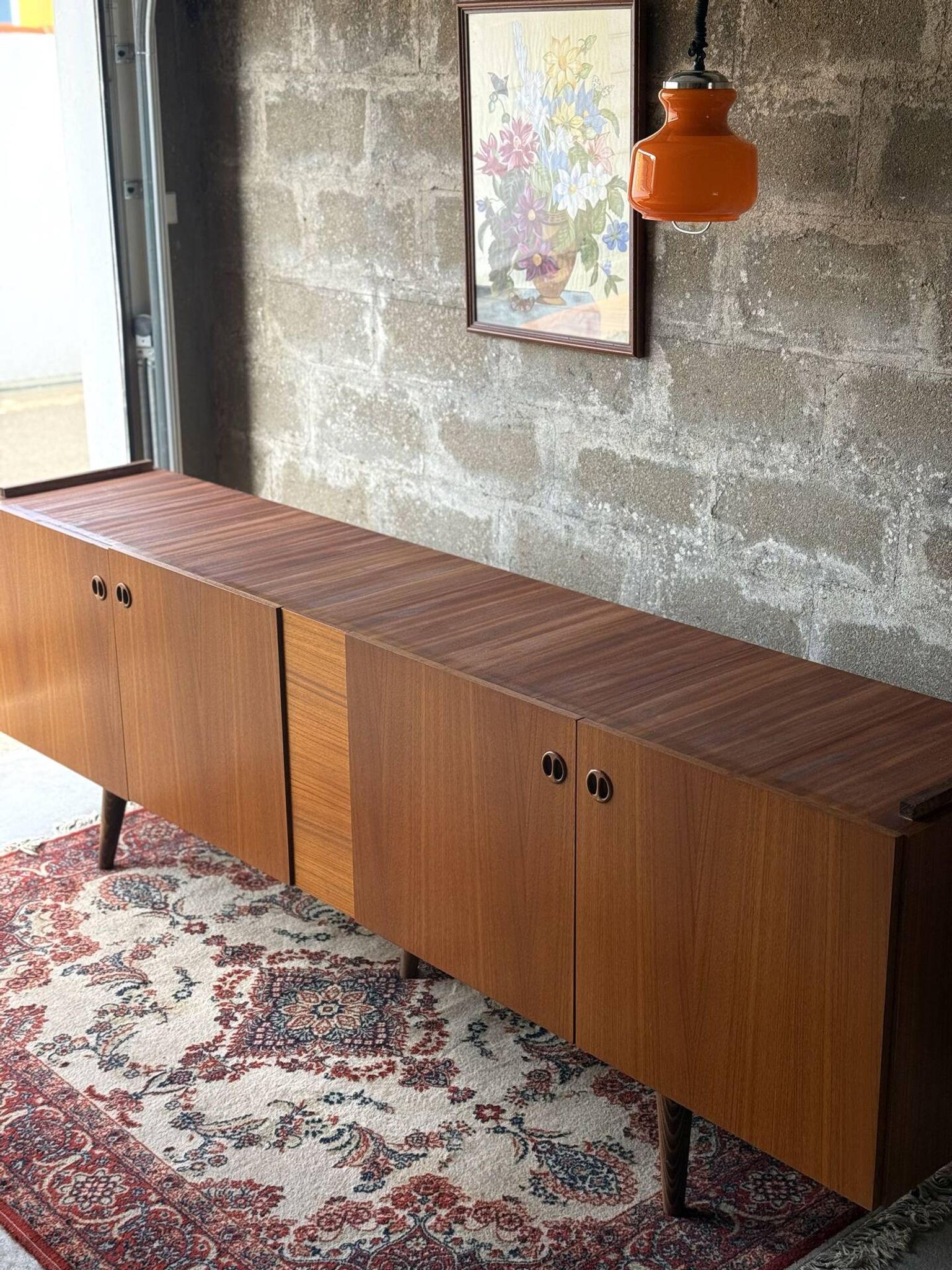 Enfilade vintage scandinave en teck, 1970