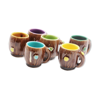 Set of 6 vintage ceramic cups