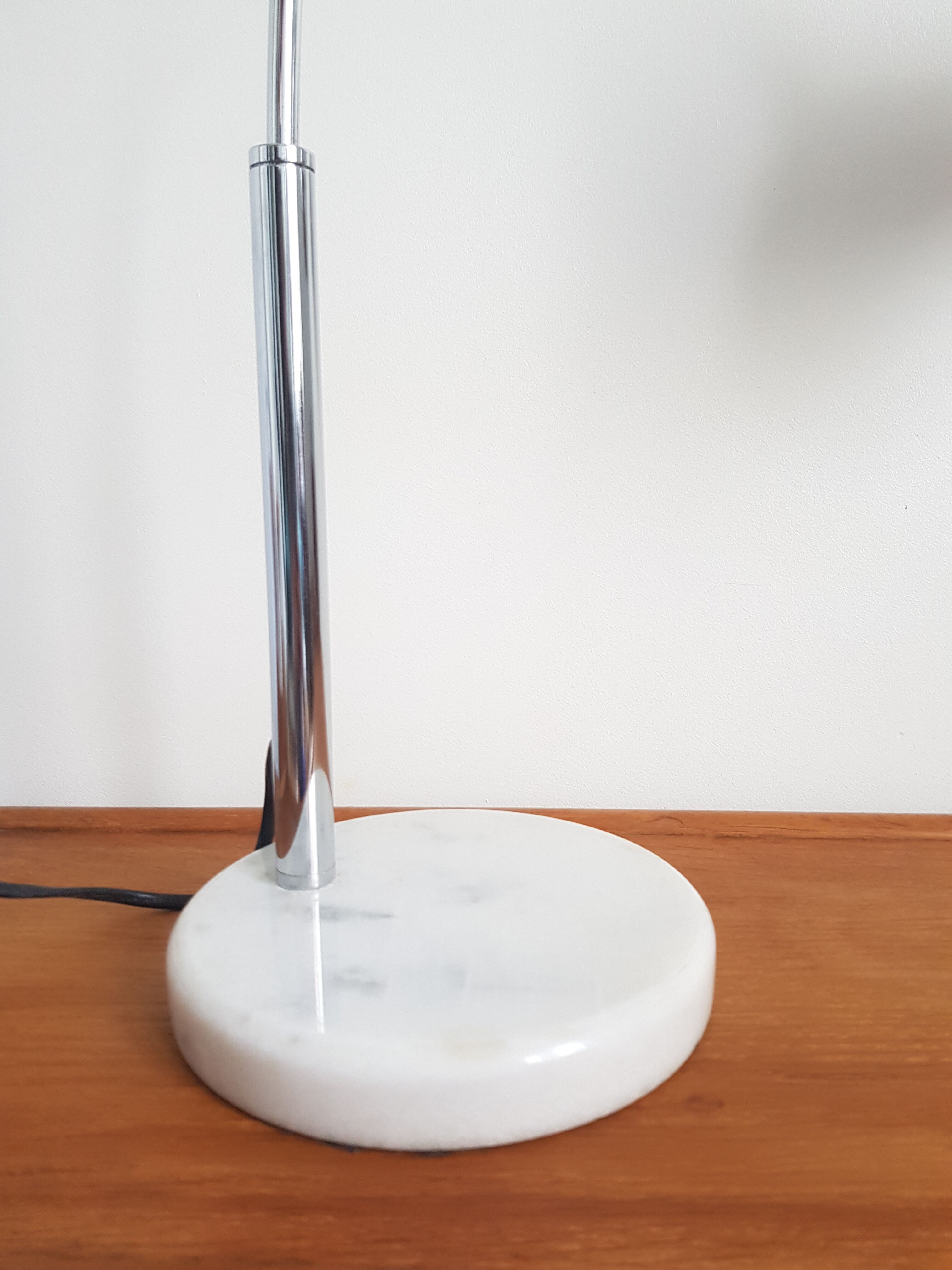 Vintage lamp chrome and marble