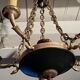 5-burner bronze and metal chandelier with double patina Empire style