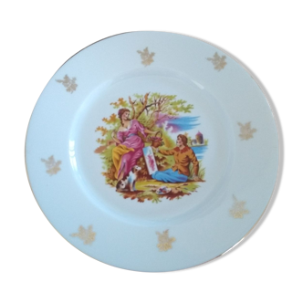 Decorative plate in Limoges porcelain