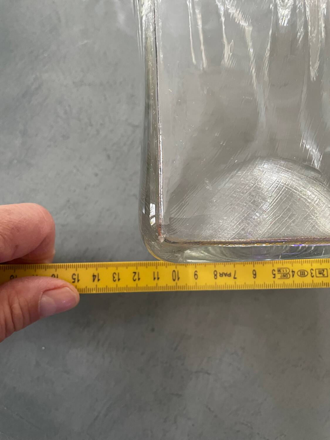 Molded glass vase