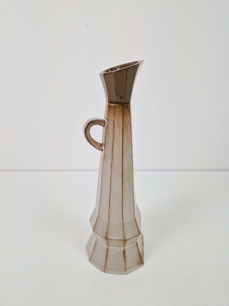 Vase en céramique cubiste, années 1950