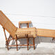 Antique rattan chaise longue, Chilean, rattan deckchair, folding backrest, removable footrest