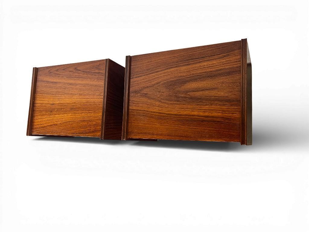 Set of 2 vintage bedside tables / night tables / mini cabinets