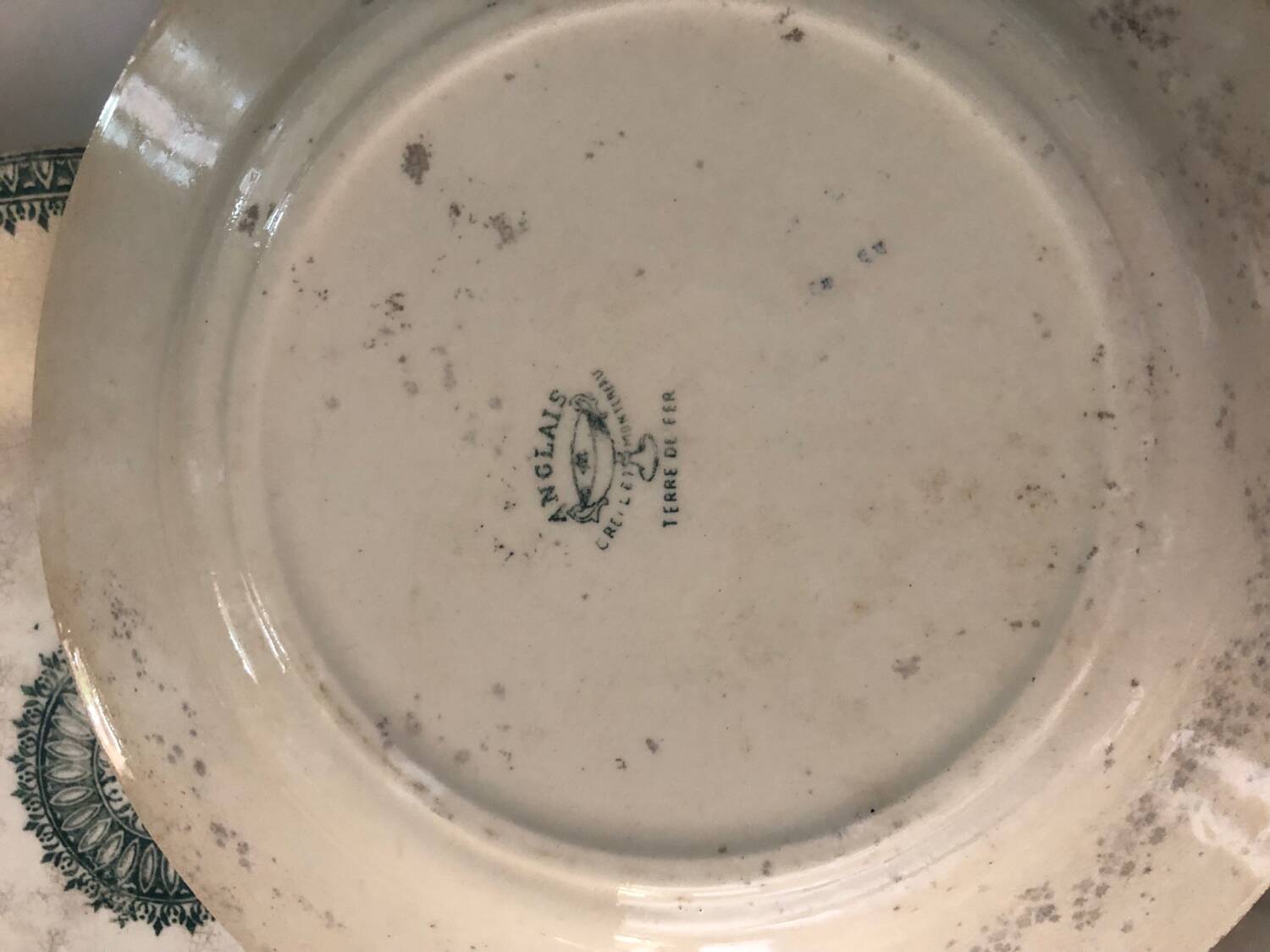 Creil and Montereau ironstone service 22 sauceboat plates