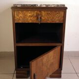 Art Deco walnut bedside table