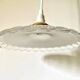 Pendant light with clear and frosted glass bowl