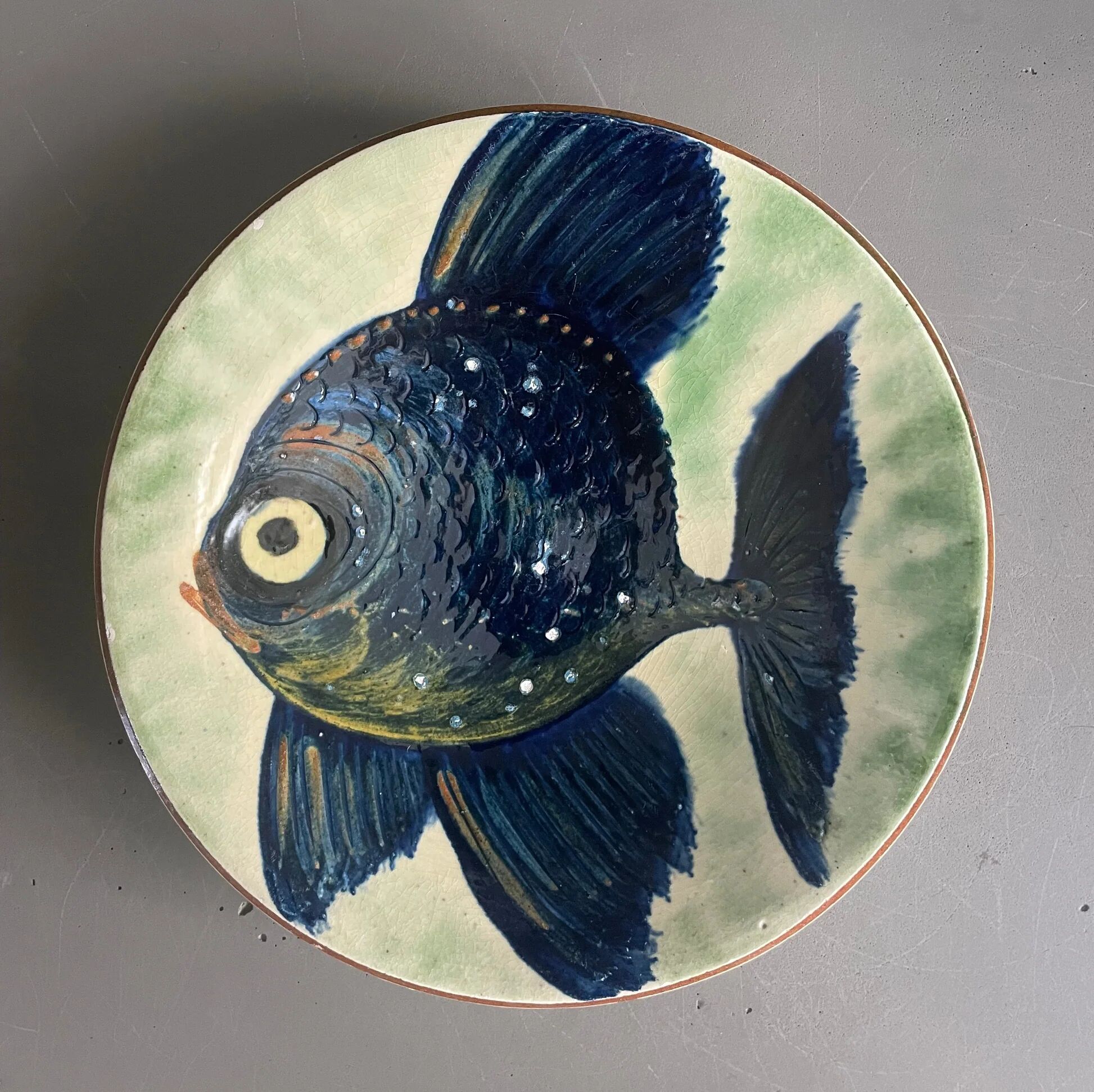 Série de 6 assiettes Puigdemont motifs poissons