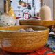 Set of 3 ceramic salad bowls varnished workshop aegitnat de vallauris around 1950