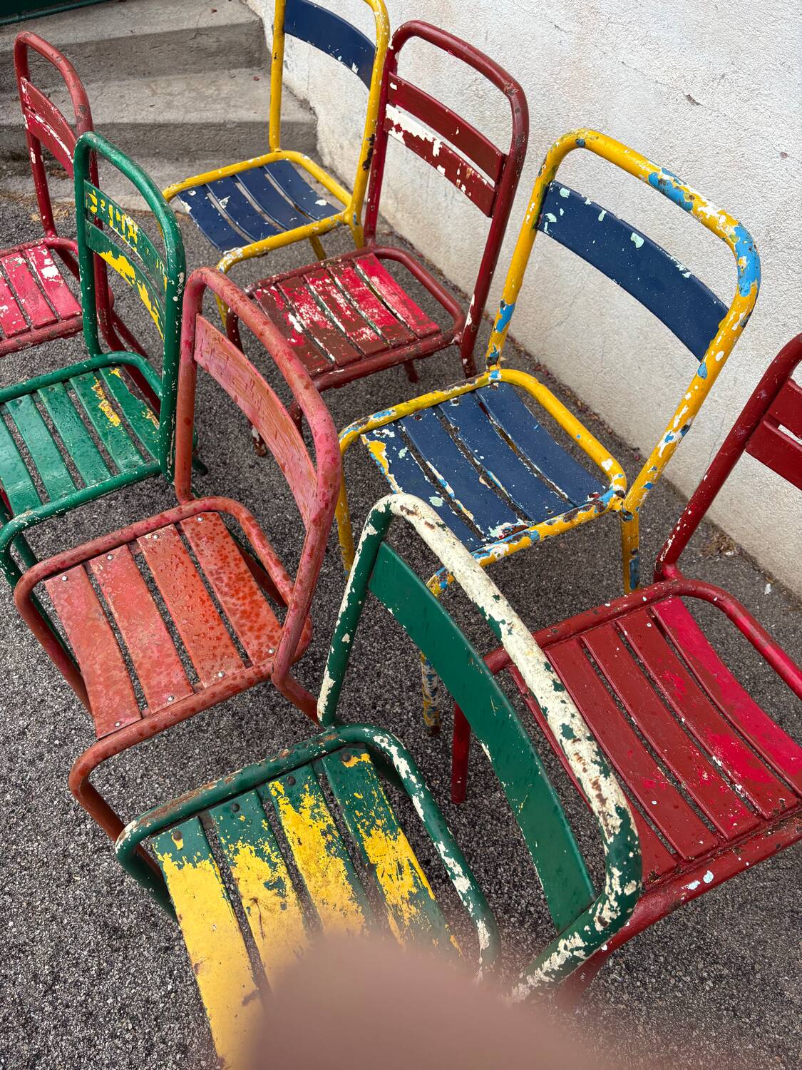 Suite de 8 chaises tolix dépareillées