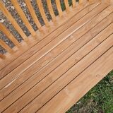 solid wood bench