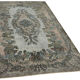 Handmade Hi-Low Pile Turkish 1980s 191 cm x 296 cm Grey Rug
