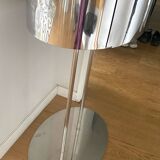 Superb dressing table, polished stainless steel side table, 70s design, Vintage Mobil