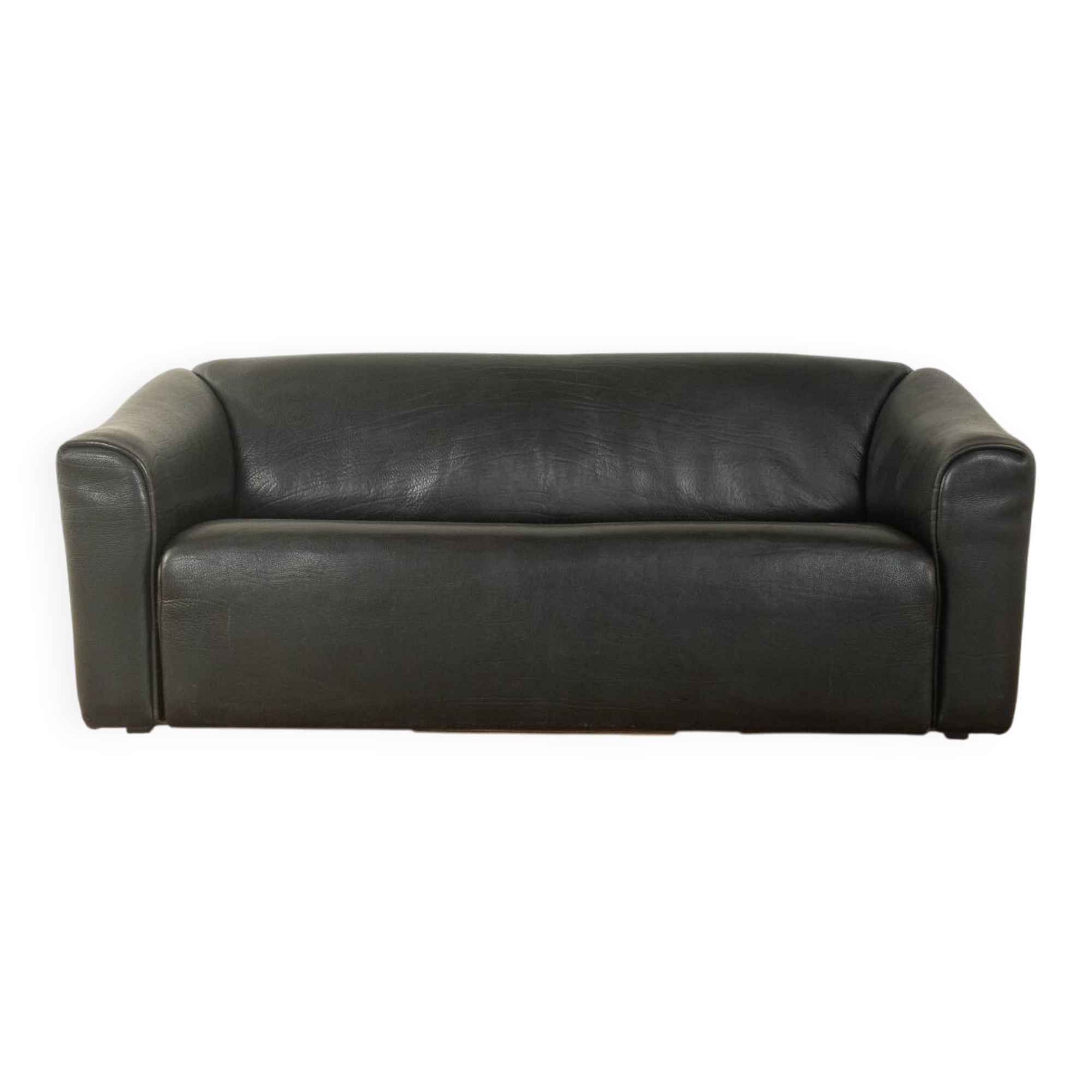 DS-47 three-seater sofa by de Sede, 1970s, black nappa leather