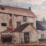 Vintage French oil painting, signed Levergne, 1958