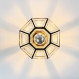 Mid-Century Glass Flush Mount/Ceiling Light from Limburg, Germany, 1960s