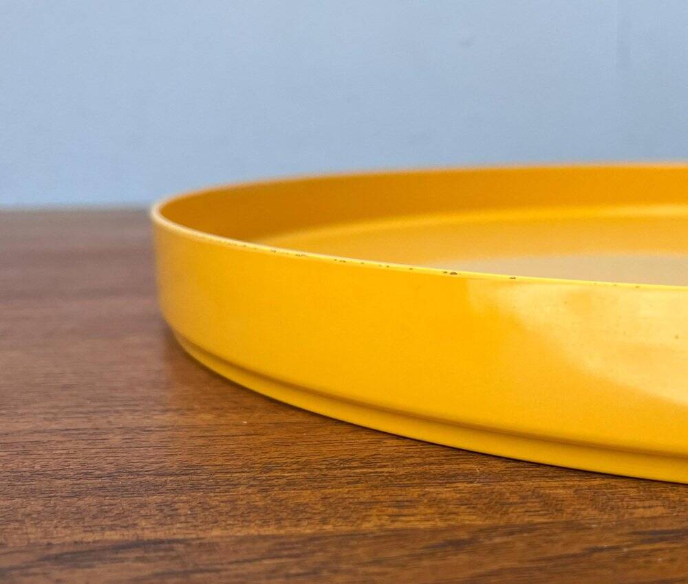 Yellow Melamine Plateau, Space Era, Mid-Century Swedish, 1960s