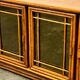 Vintage mirrored bamboo sideboard by Maugrion for Roche Bobois, 1970s. France