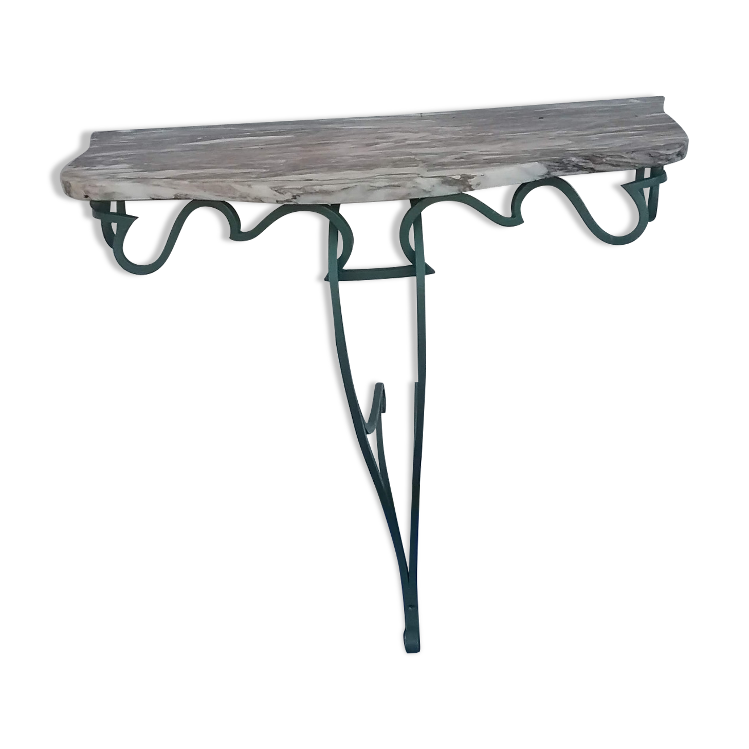 Small wrought iron console