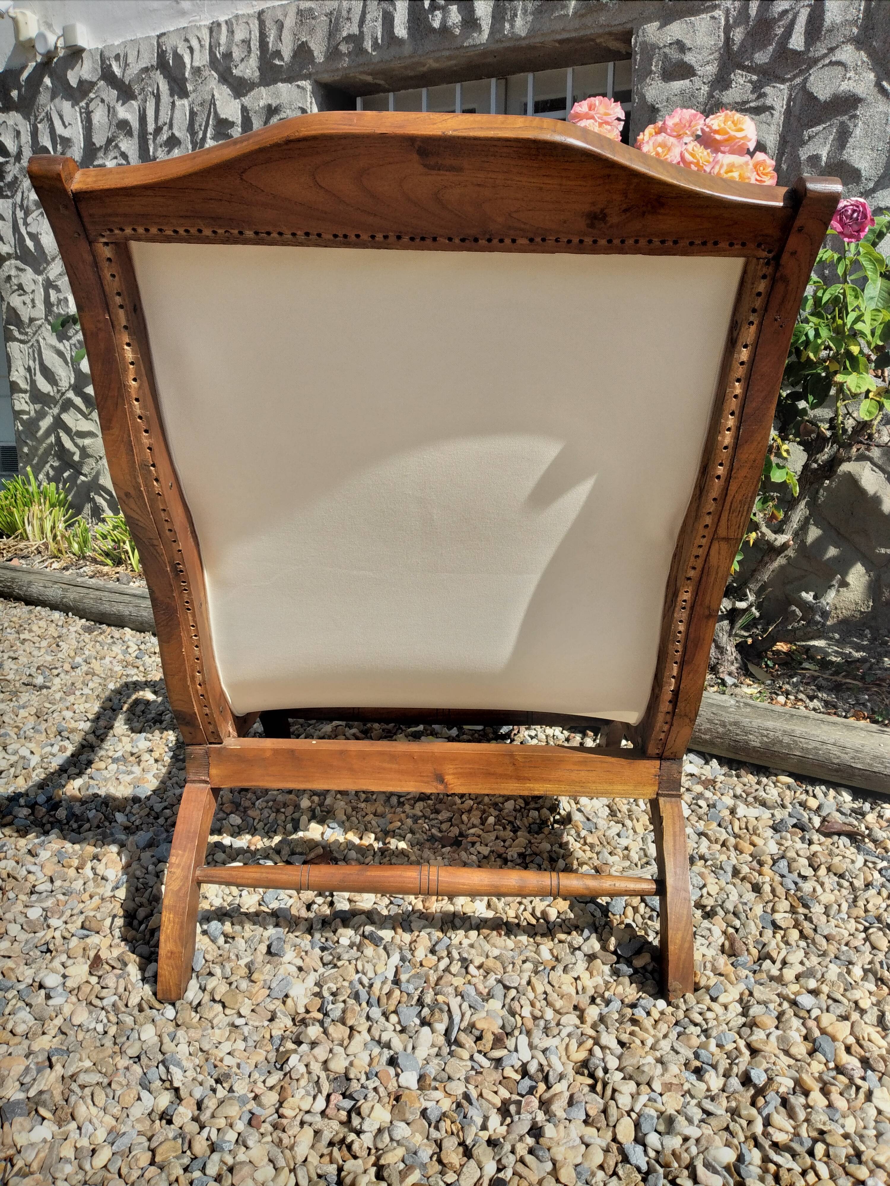 Colonial teak armchair