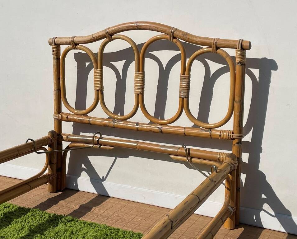 Bamboo lamp Manou. Vintage 70s.