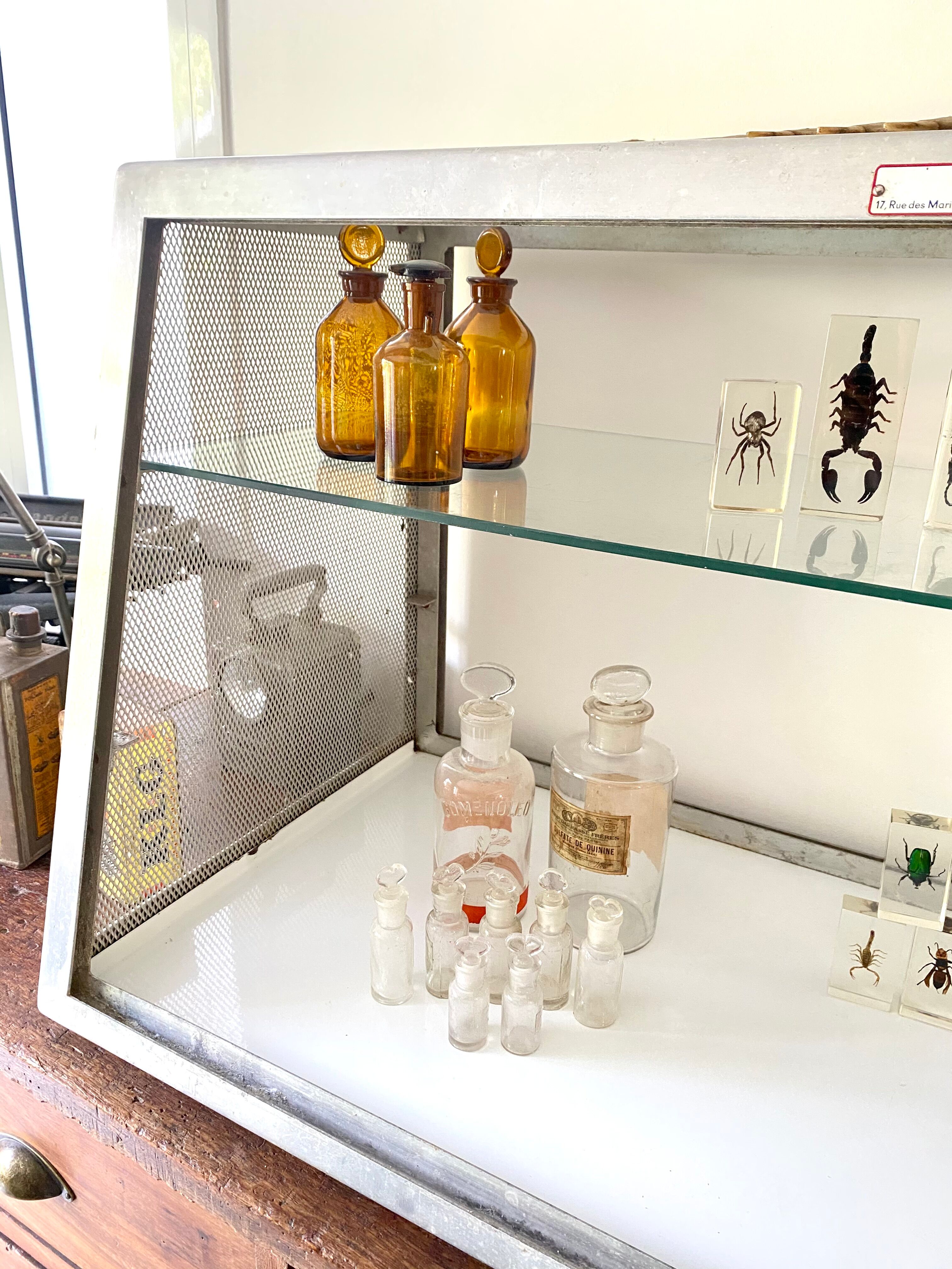 Old stainless steel window