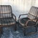 Vintage sled foot armchairs from the 70s