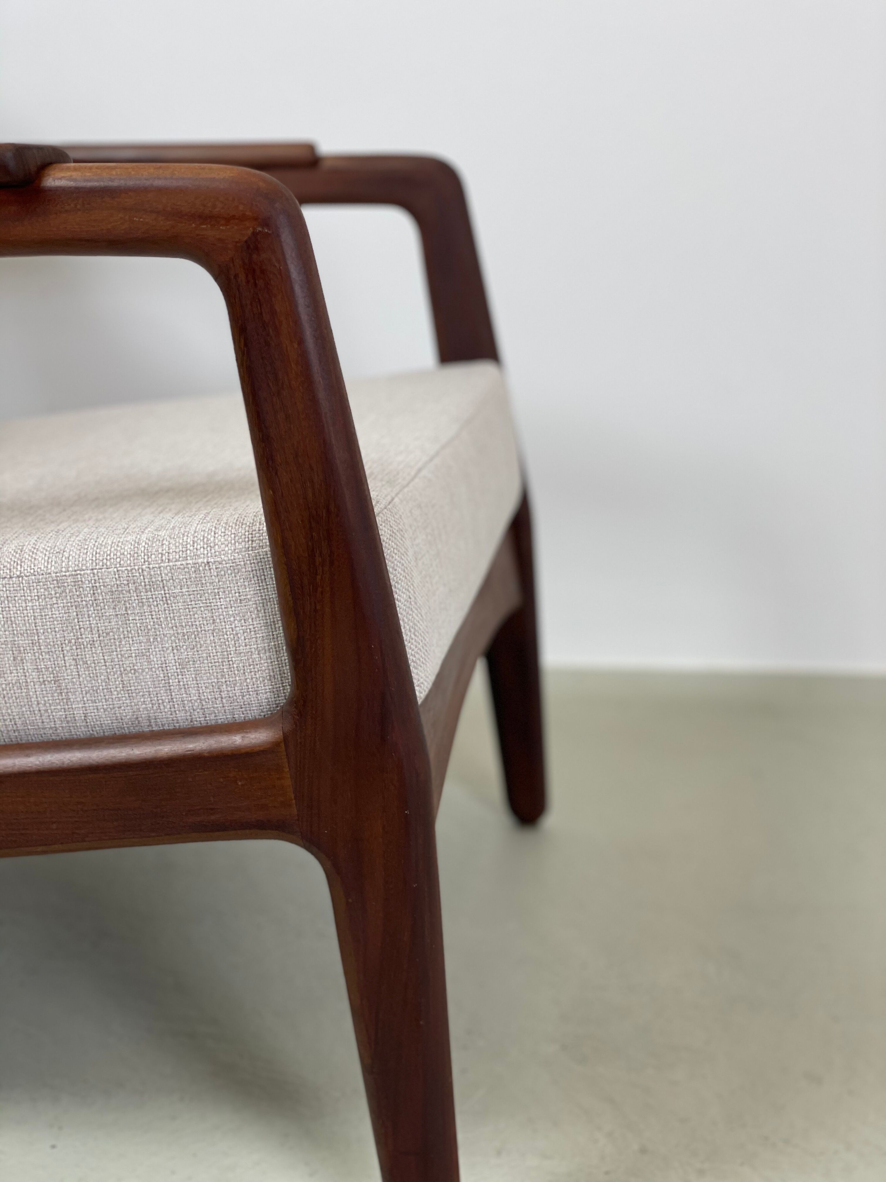 Danish easy chair in afromosia by Brockmann Petersen for Randers, 1960s