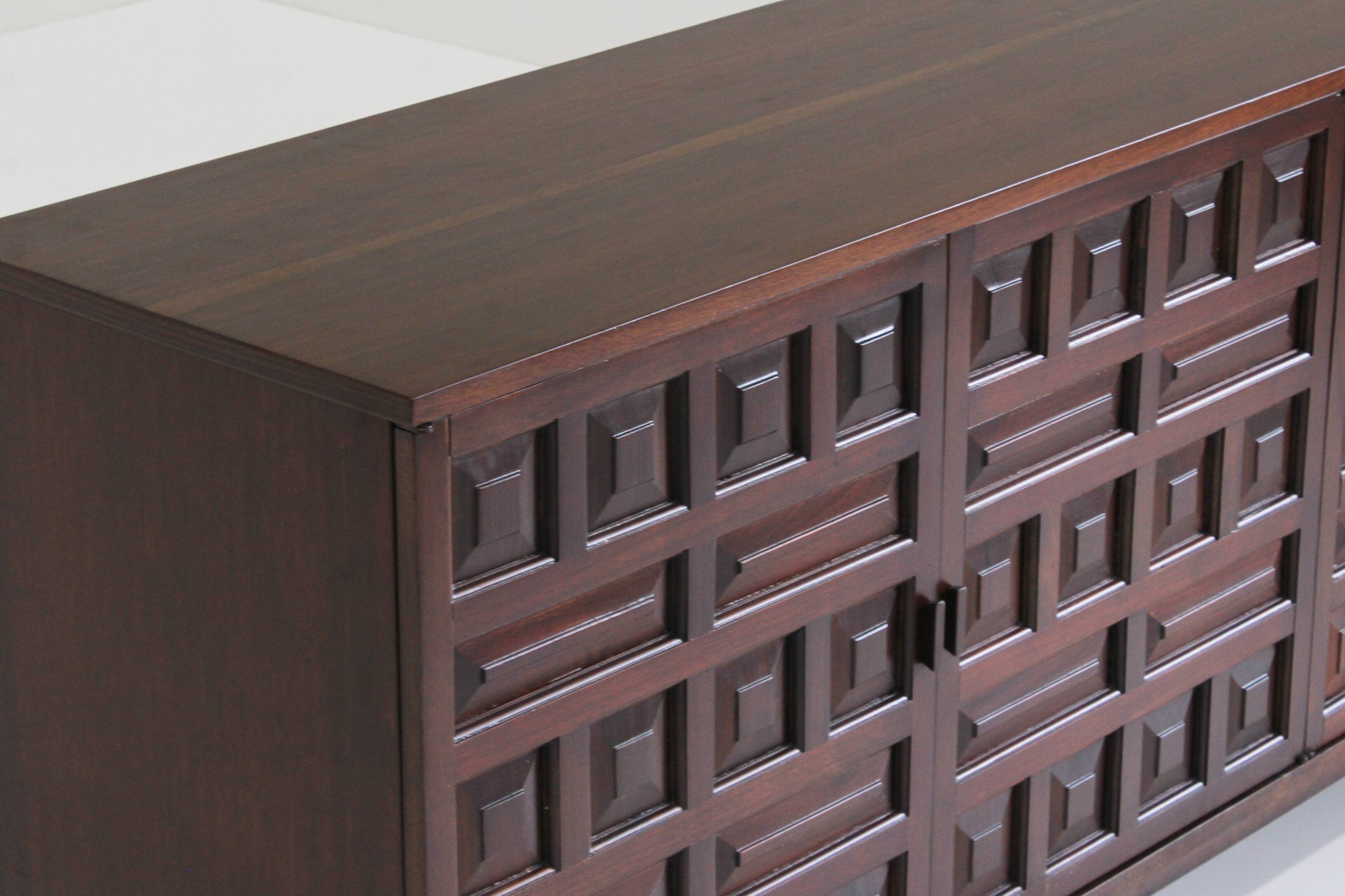 Spanish Brutalist Sideboard Credenza