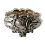 Former silver salt shaker miner punches rock dirt silver and 19th century glass