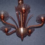 Amethyst chandelier (signed) Murano circa 1940-50