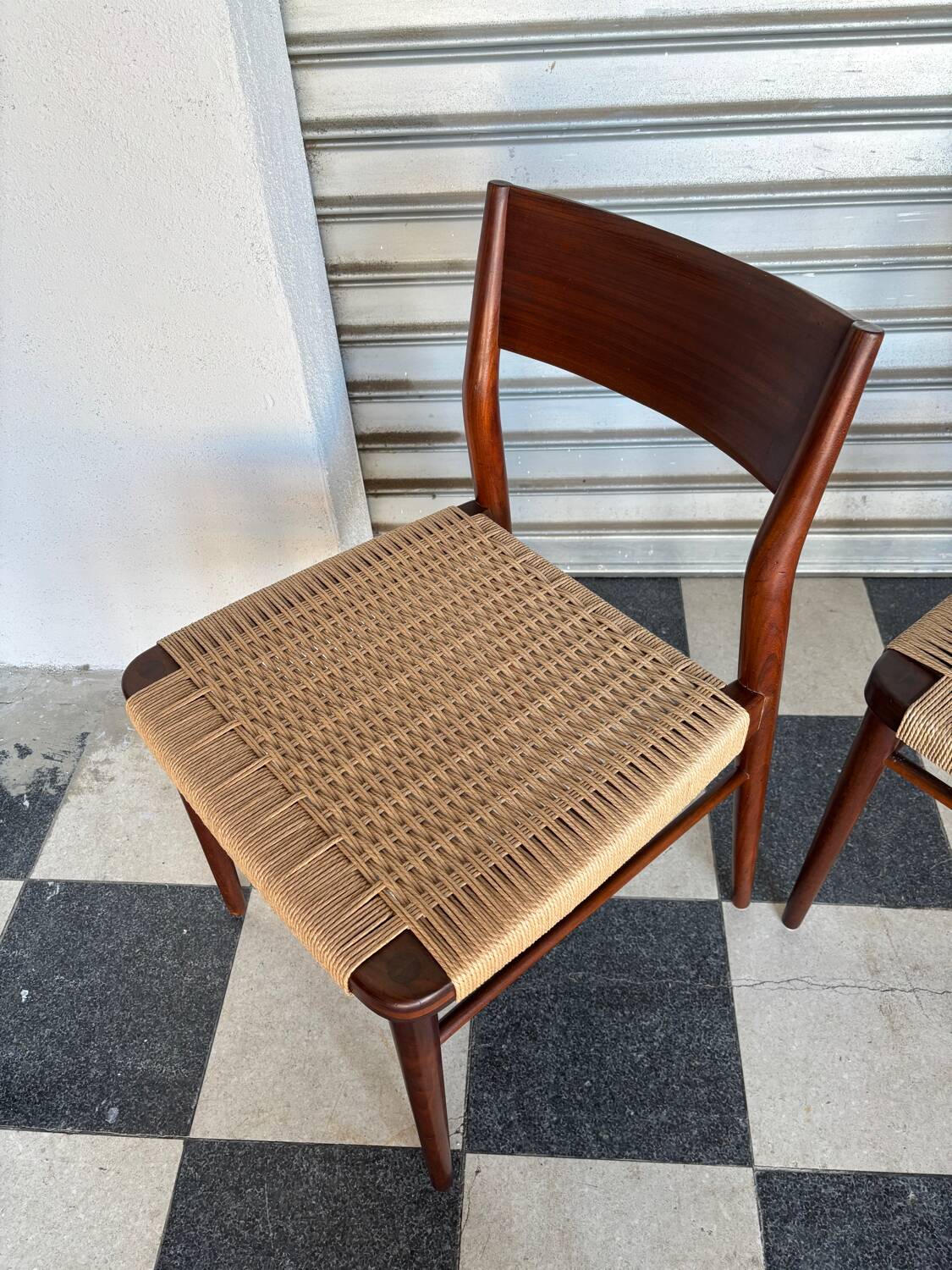 Set of 5 chairs from the 1950s designed by Georg Leowald.