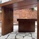 Console et table basse brutalistes en bois brut