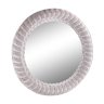 Miroir en rotin rond scandinave blanc