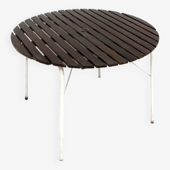 Teak and metal garden table, Sweden, 1960