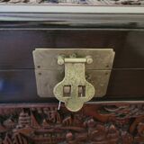Old large carved wooden chest imported from china