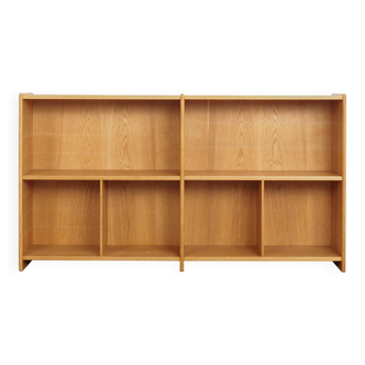 Bibliothèque en frêne, design danois, années 1970, fabricant : Lyby Møbler