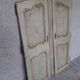 Pair of Louis XV period walnut and ash cabinet doors