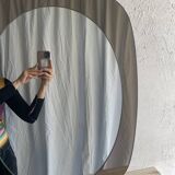 Miroir en verre fumé 70’s space age