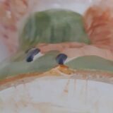 Vintage barbotine rooster pitcher