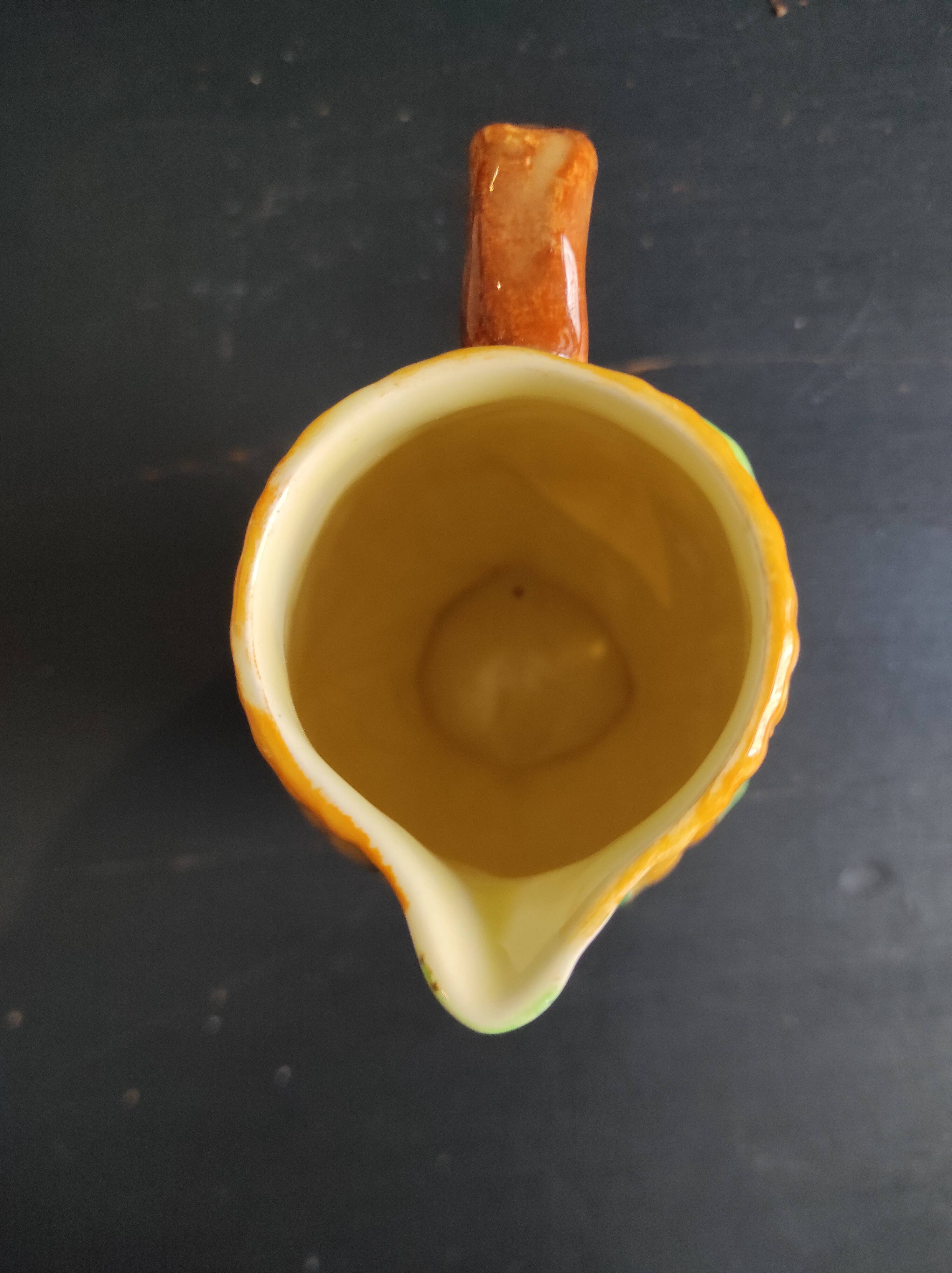 Vintage water jug in the shape of a corncob, Staffordshire