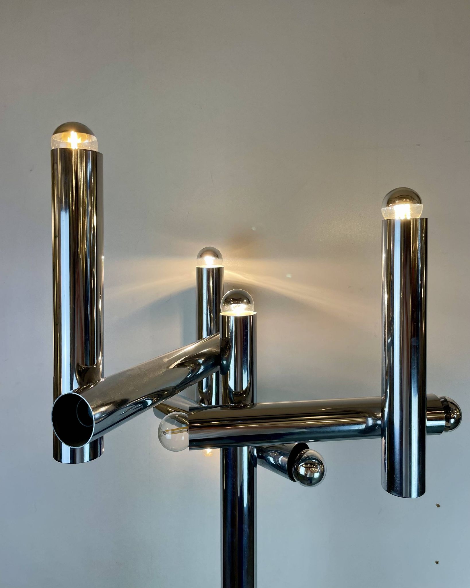 Lampadaire space age attribuée à Goffredo Reggiani, Italie, années 1970