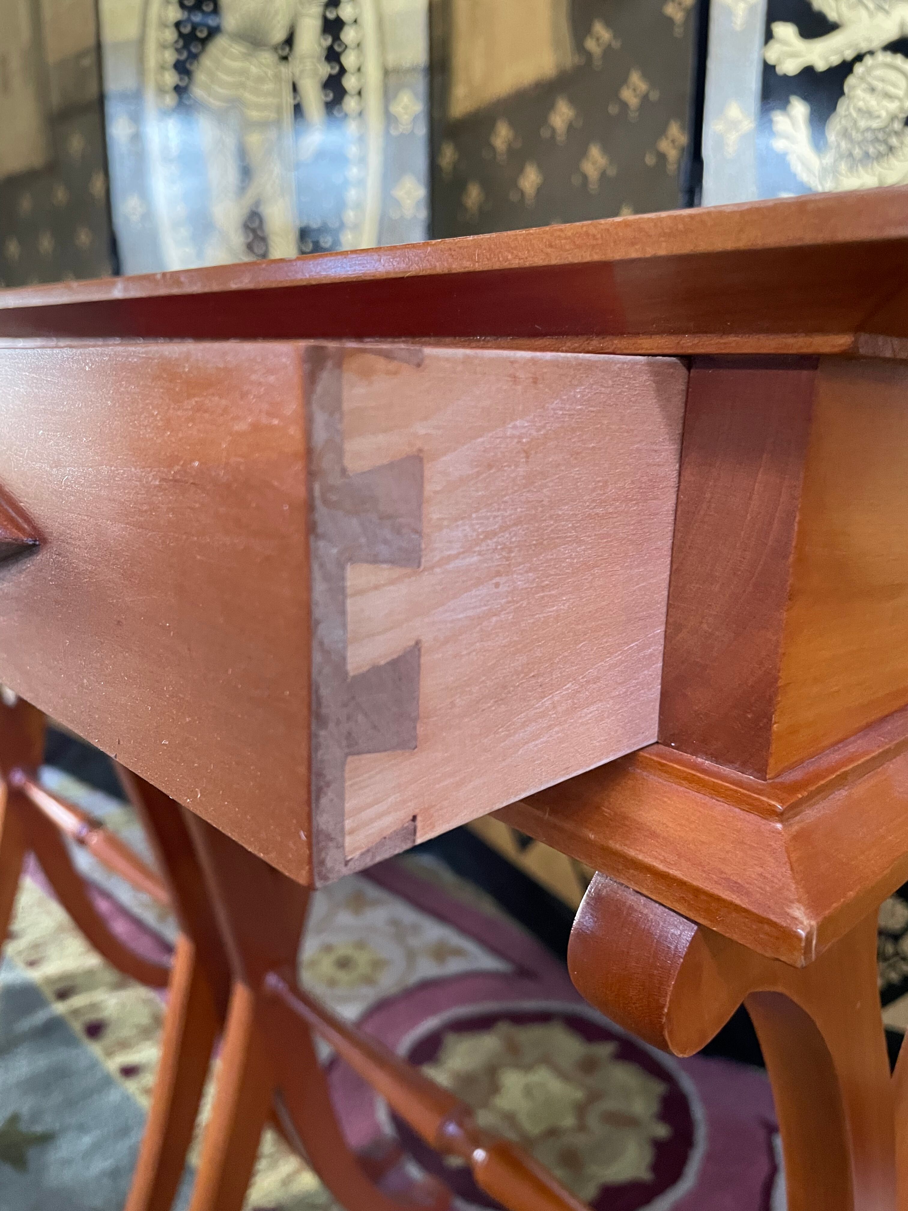 Pair of Directoire style winding bedside tables
