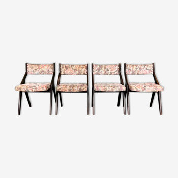 Ensemble de 4 chaises design vintage 1970