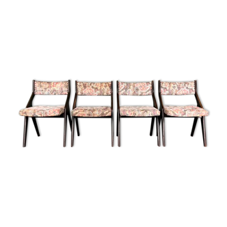 Ensemble de 4 chaises design vintage 1970