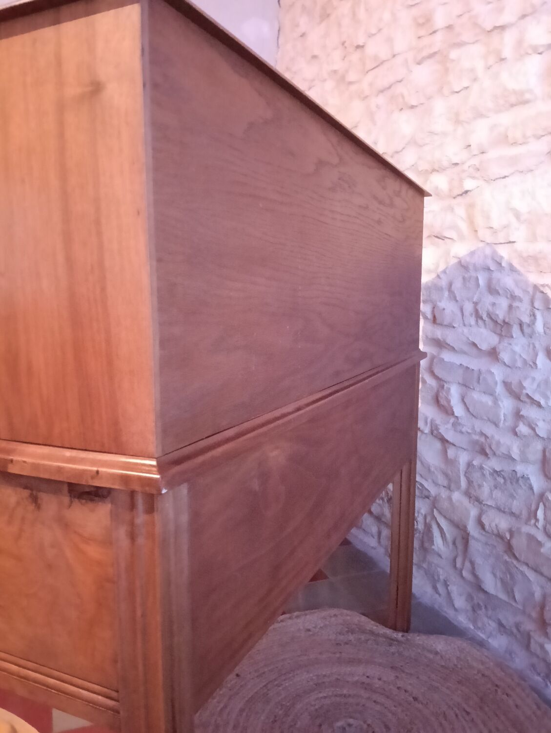 Solid walnut graduated desk