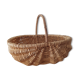 Wooden and wicker basket