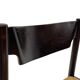 4 vintage dining room chairs with braided seat in wenge wood, 1970s
